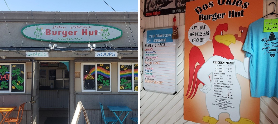 Dos Okies Burger Hut Menu
